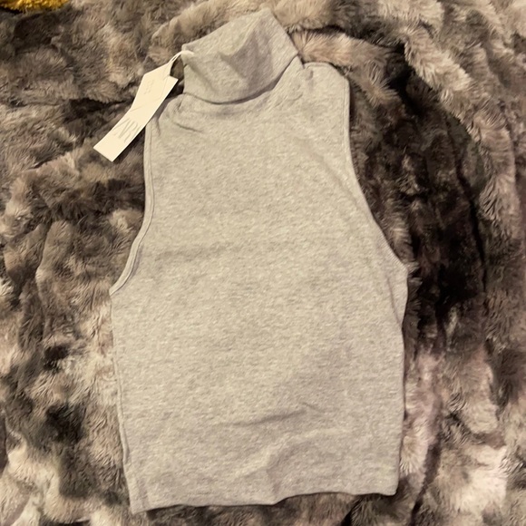Zara Grey Sleeveless Turtleneck Jumper Top - Picture 6 of 7